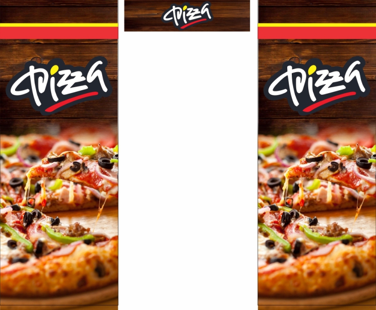 Kit de adesivos para expositora tema pizzaria 01