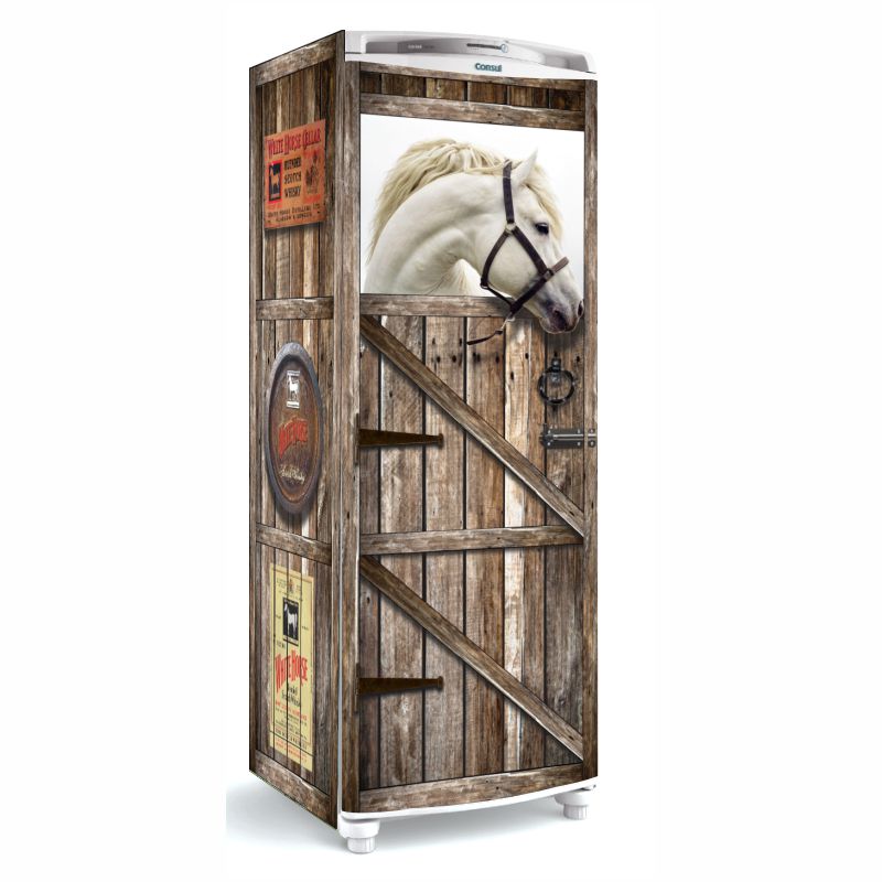 Kit de adesivos para geladeira - tema white horse