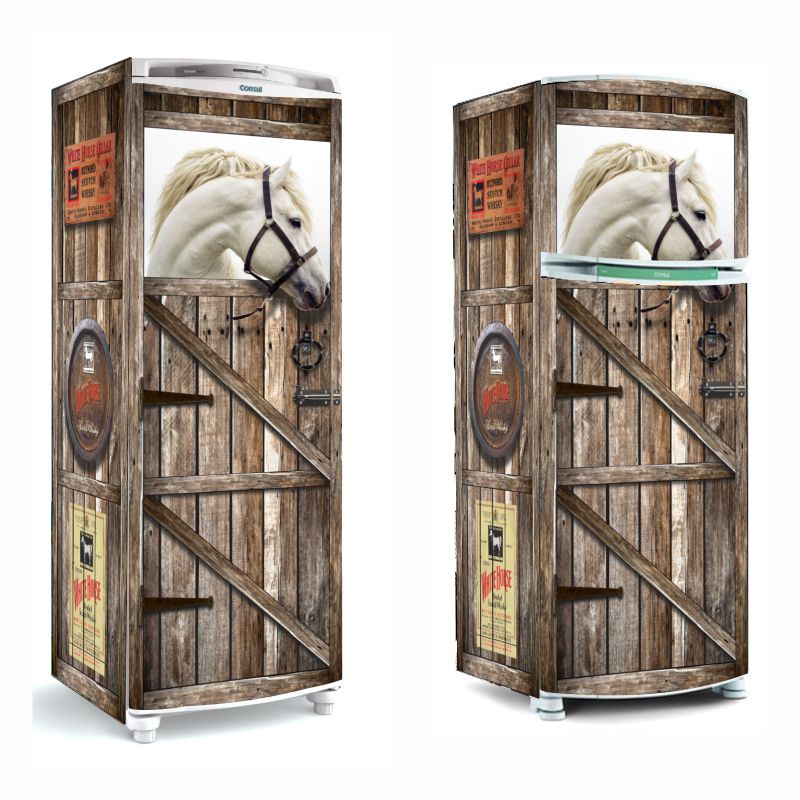 Kit de adesivos para geladeira - tema white horse