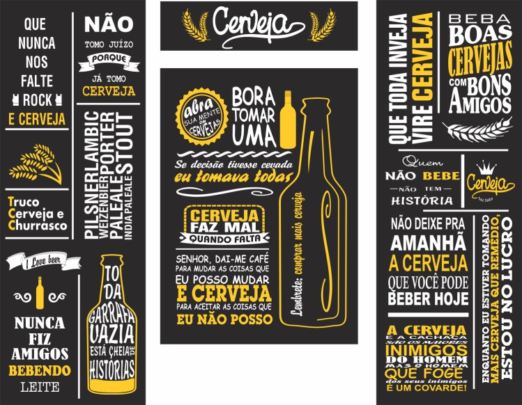 Kit de adesivos personalizados para cervejeira  Ref169
