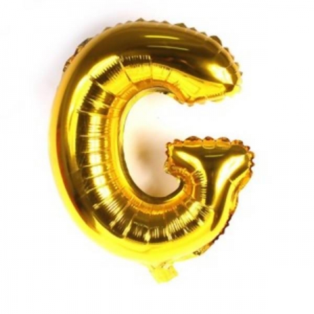 Bexiga Balão Metalizado 16 Polegadas 40cm Dourado Letra G