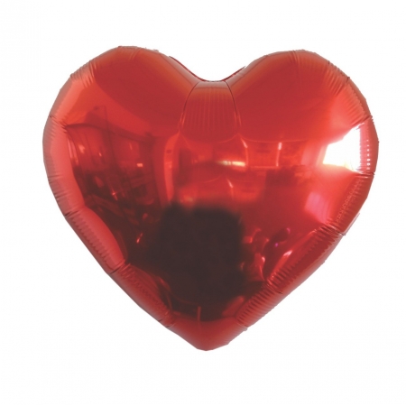 Bexiga Balão Metalizado 18 Polegadas 45cm Coração Vermelho
