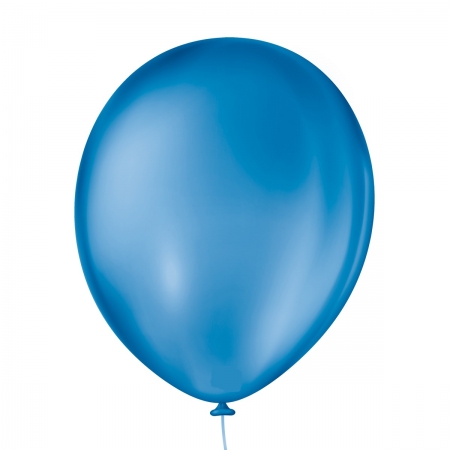 Bexiga Balões Liso Redondo Nº 16 Azul Royal - 12 Unid