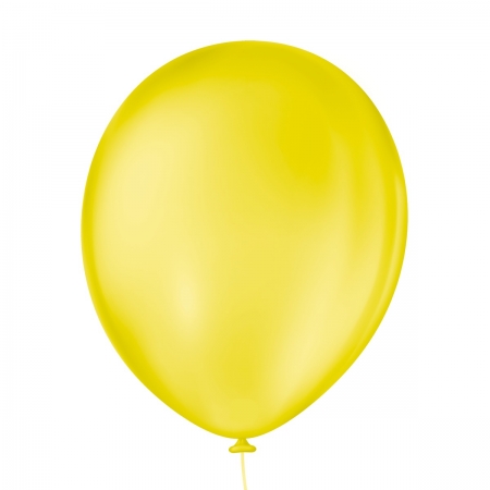 Bexiga Balões Liso Redondo Nº 9 Amarelo - 50 Unid.