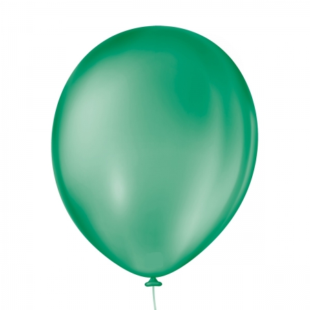 Bexiga Balões Liso Redondo Nº 9 Verde Escuro - 50 Unid