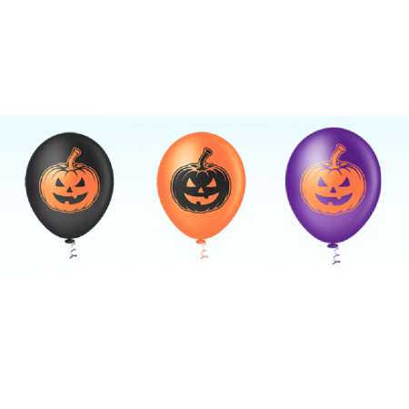 Bexiga Balões Tema Nº 10 Abóbora Sortido Halloween - 25 Unid