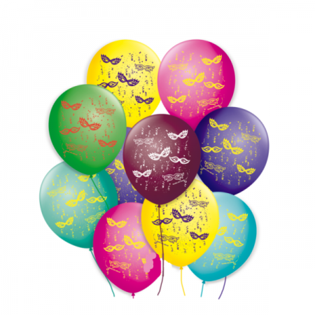 Bexiga Balões Tema Nº 9 Carnaval Folia Sortido - 25 Unid
