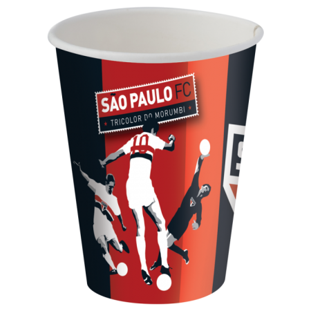 Copo Papel Tema 200ml São Paulo Tricolor - 08 unid