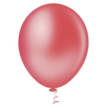 Bexiga Balões Cristal Redondo Nº 9 Vermelho - 50 Unid.