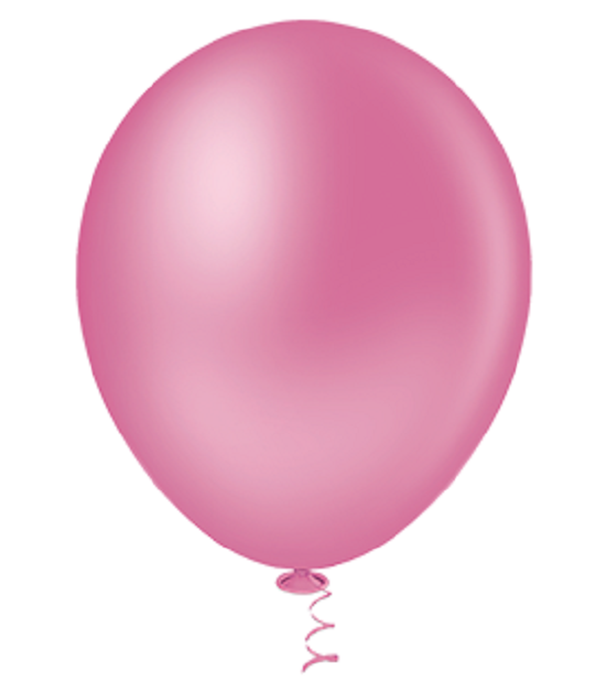 Bexiga Balões Liso Redondo Nº 7 Rosa Forte - 50 Unid