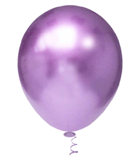 Bexiga Balões Metalizado Platino Nº 5 Violeta - 25 Unid