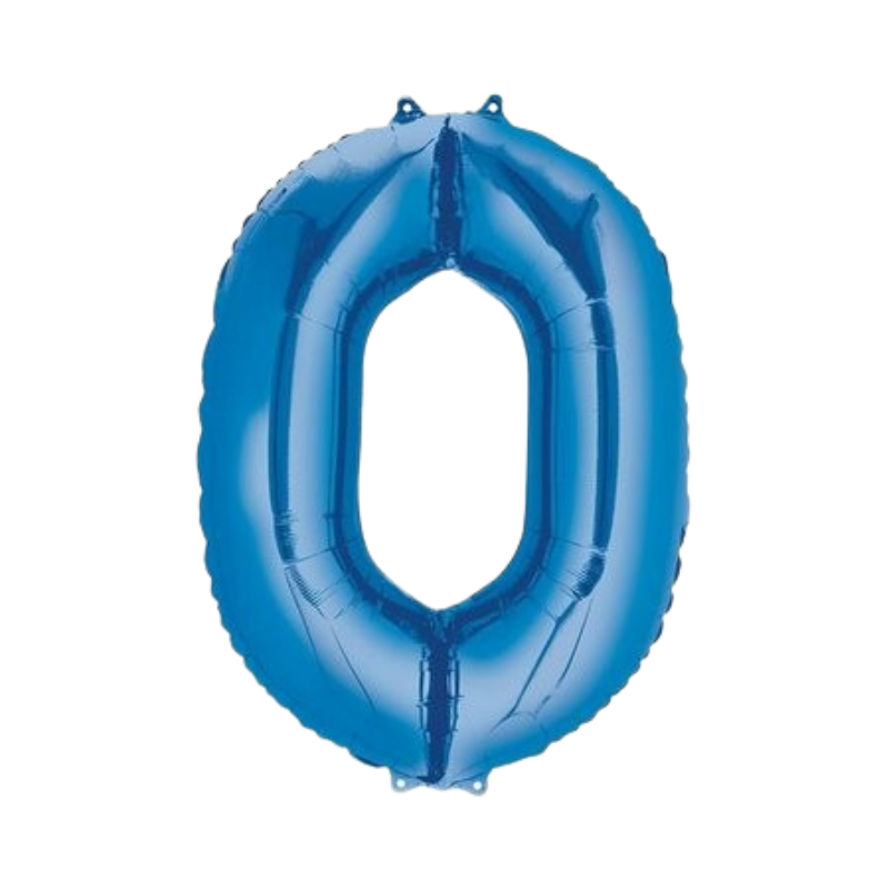 Bexiga Balão Metalizado 16 Polegadas 40cm Azul Número 0