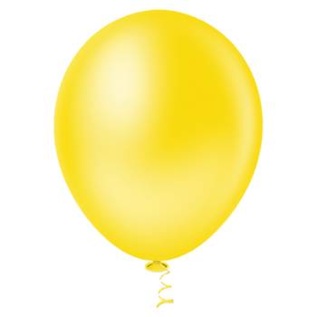 Bexiga Balões Liso Redondo Nº 5 Amarelo - 50 Unid