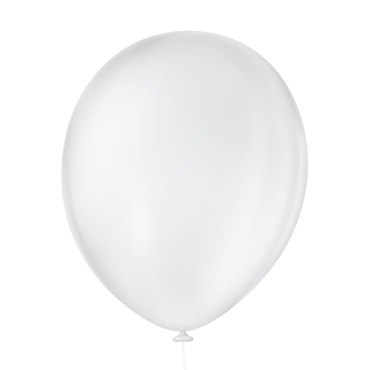 Bexiga Balões Liso Redondo Nº 7 Branco - 50 Unid