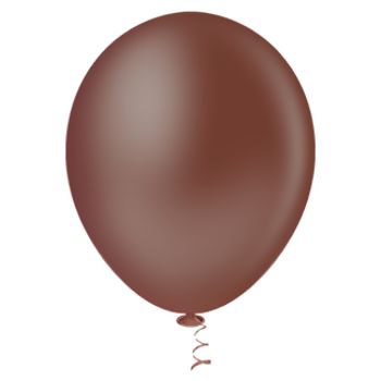 Bexiga Balões Liso Redondo Nº 7 Marrom - 50 Unid