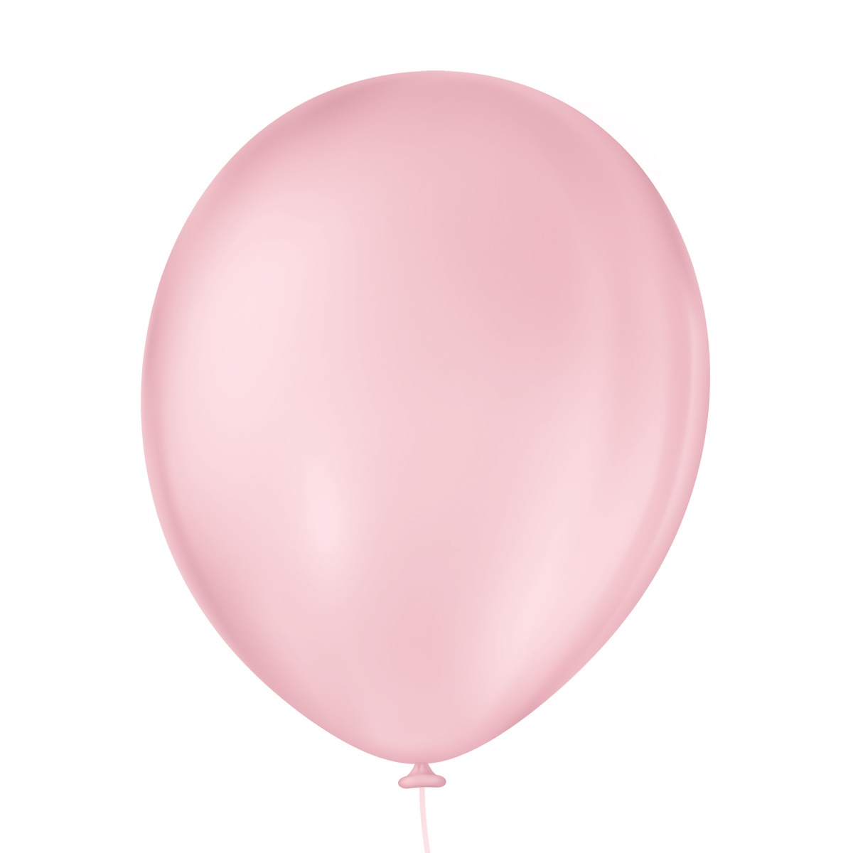 Bexiga Balões Liso Redondo Nº 7 Rosa Bebê - 50 Unid