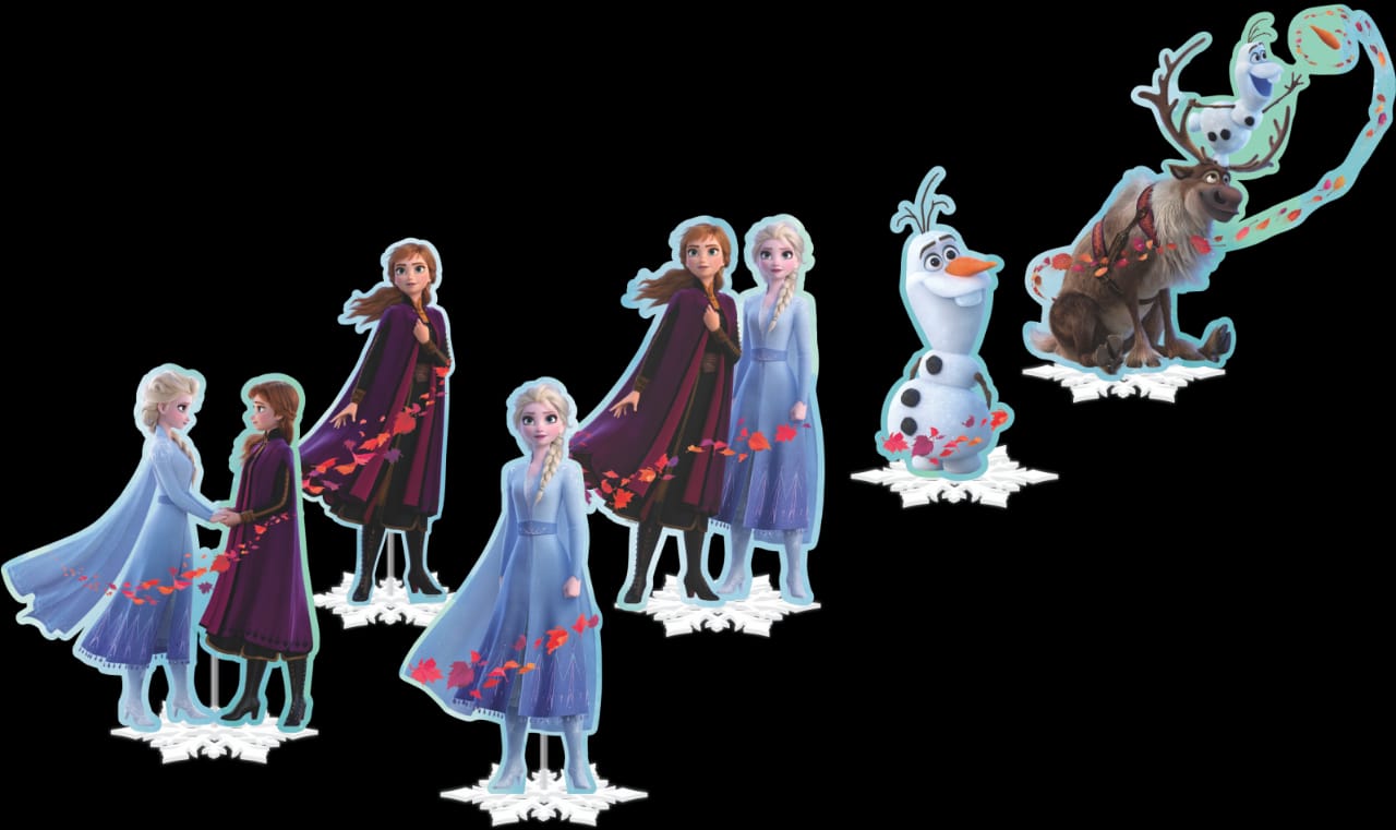 Kit Enfeite de Mesa Frozen 2 Festa Aniversário - 06 unid
