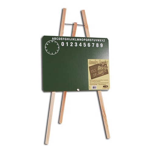 Lousa Verde Escolar Cavalete Tripé Infantil 45x35cm - 01 un