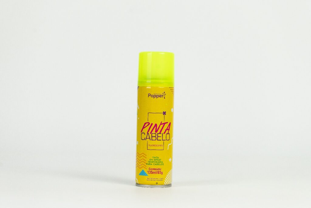 Tinta Spray para Cabelo Temporária Amarela 135ml - 01 Unid