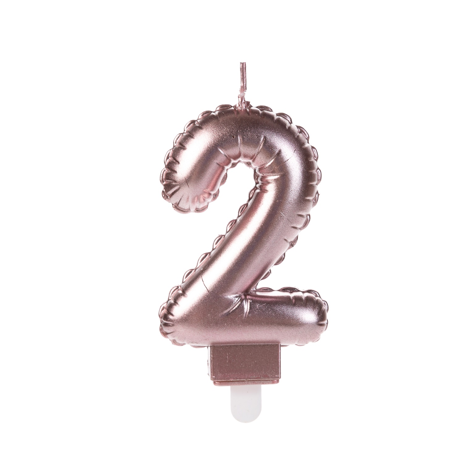 Vela Aniversário Balão Rosé Gold Número 2 - 01 unid