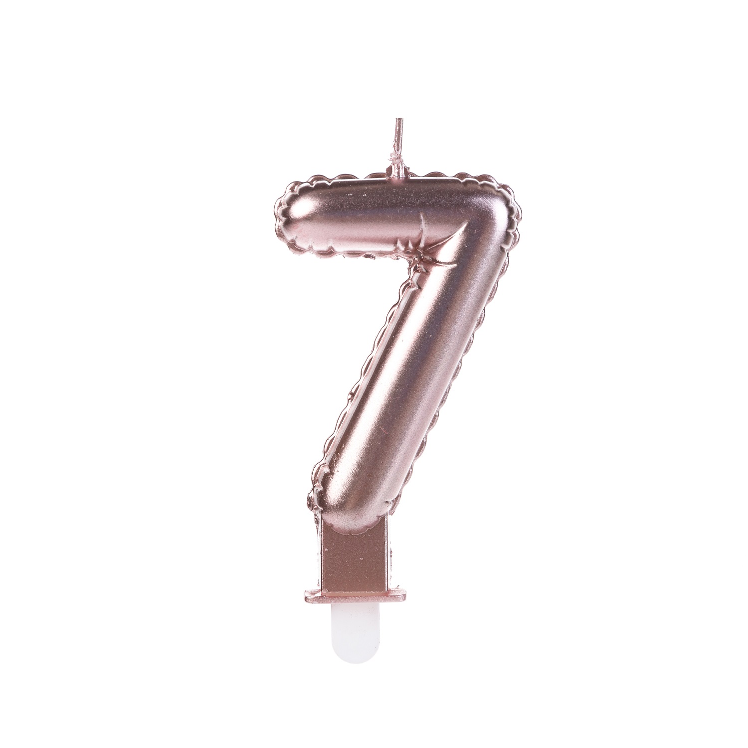 Vela Aniversário Balão Rosé Gold Número 7 - 01 unid