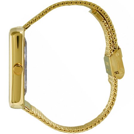 Relógio Champion Digital Led Quadrado Dourado Feminino + NF