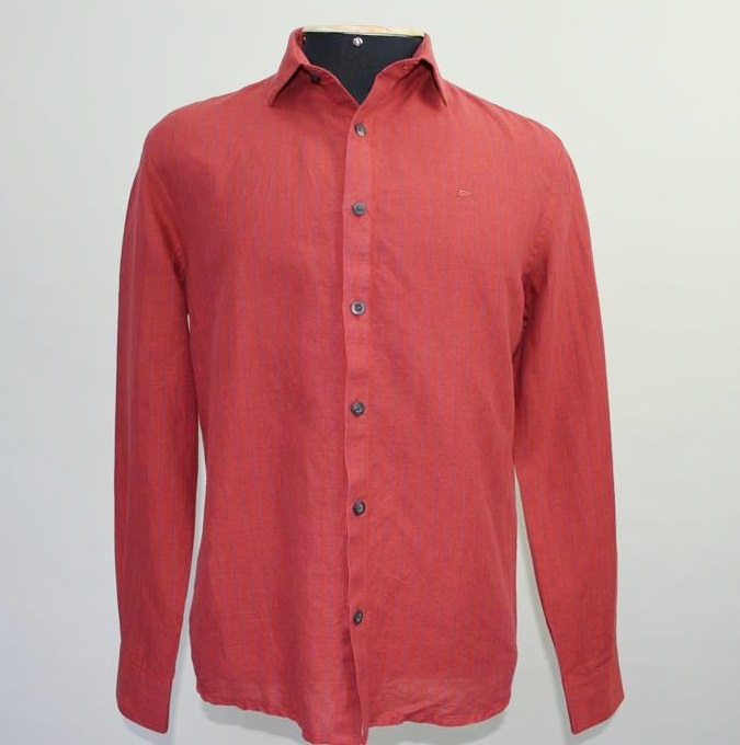 Camisa Casual Italian Blend ELLUS Vermelha Riscas 56B8392