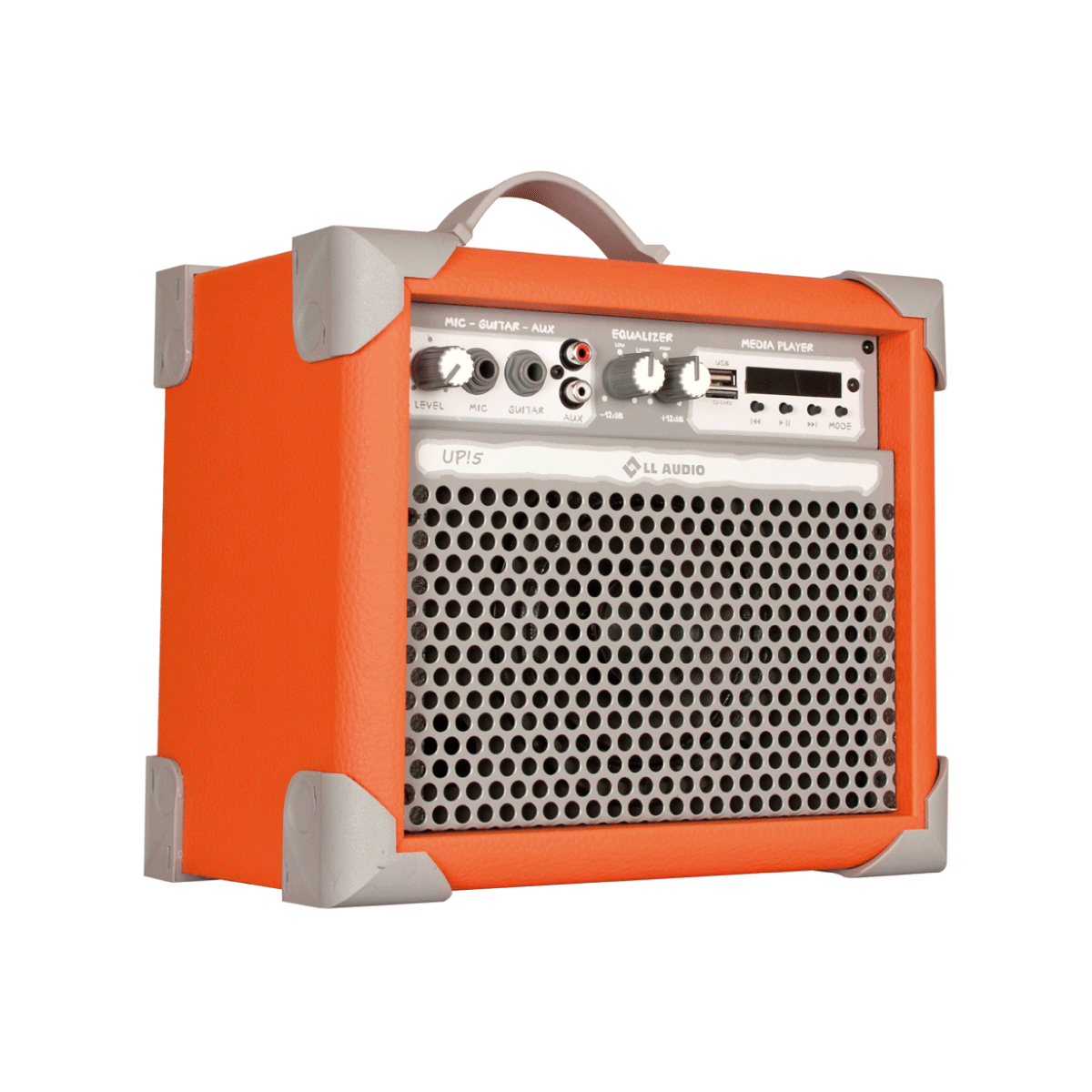 Caixa Som Amplificada Multiuso Up!5 Light Orange FM/USB/BT