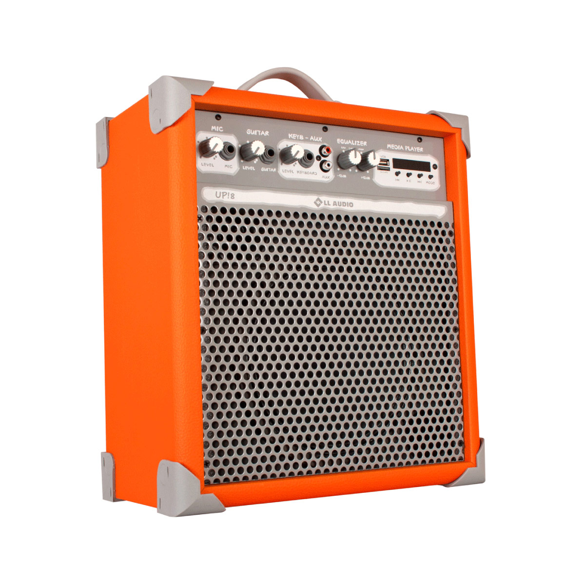 Caixa Som Amplificada Multiuso Up!8 Light Orange FM/USB/BT