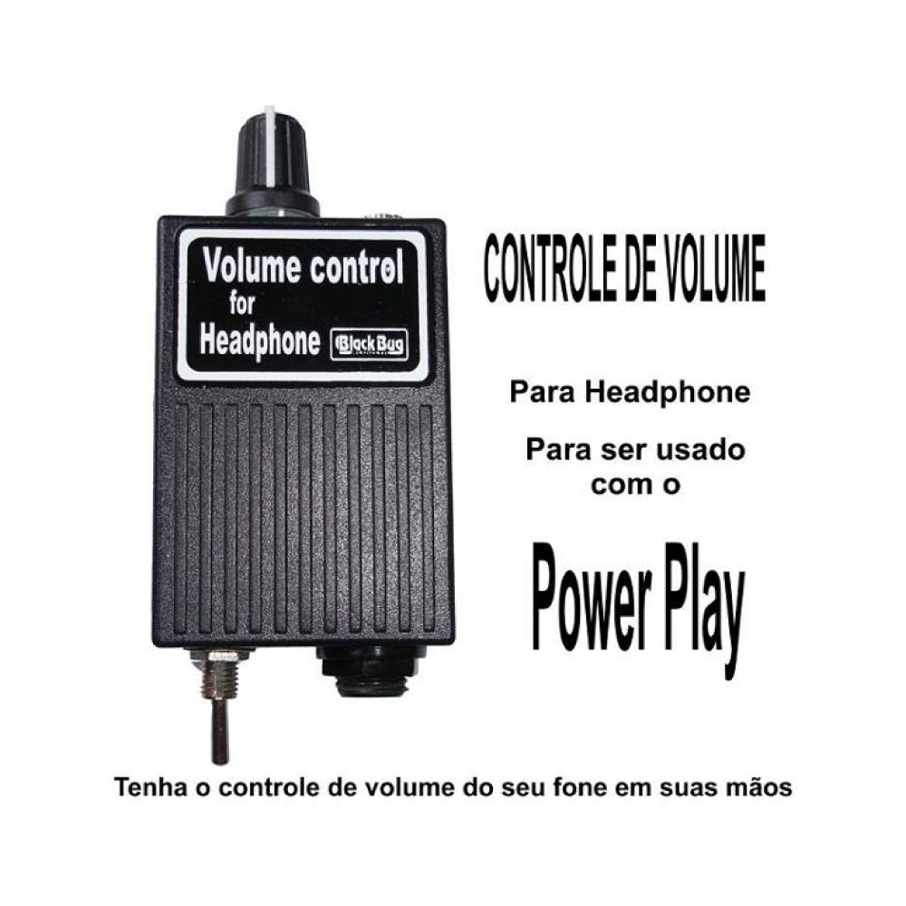Controlador Para Fone De Ouvido Black Bug Vc Volume Control