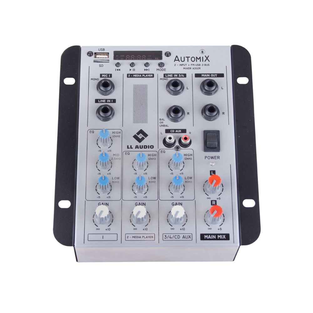 Mesa De Som Mixer Automix Ll Audio A302r Bt 2 Canais 12v