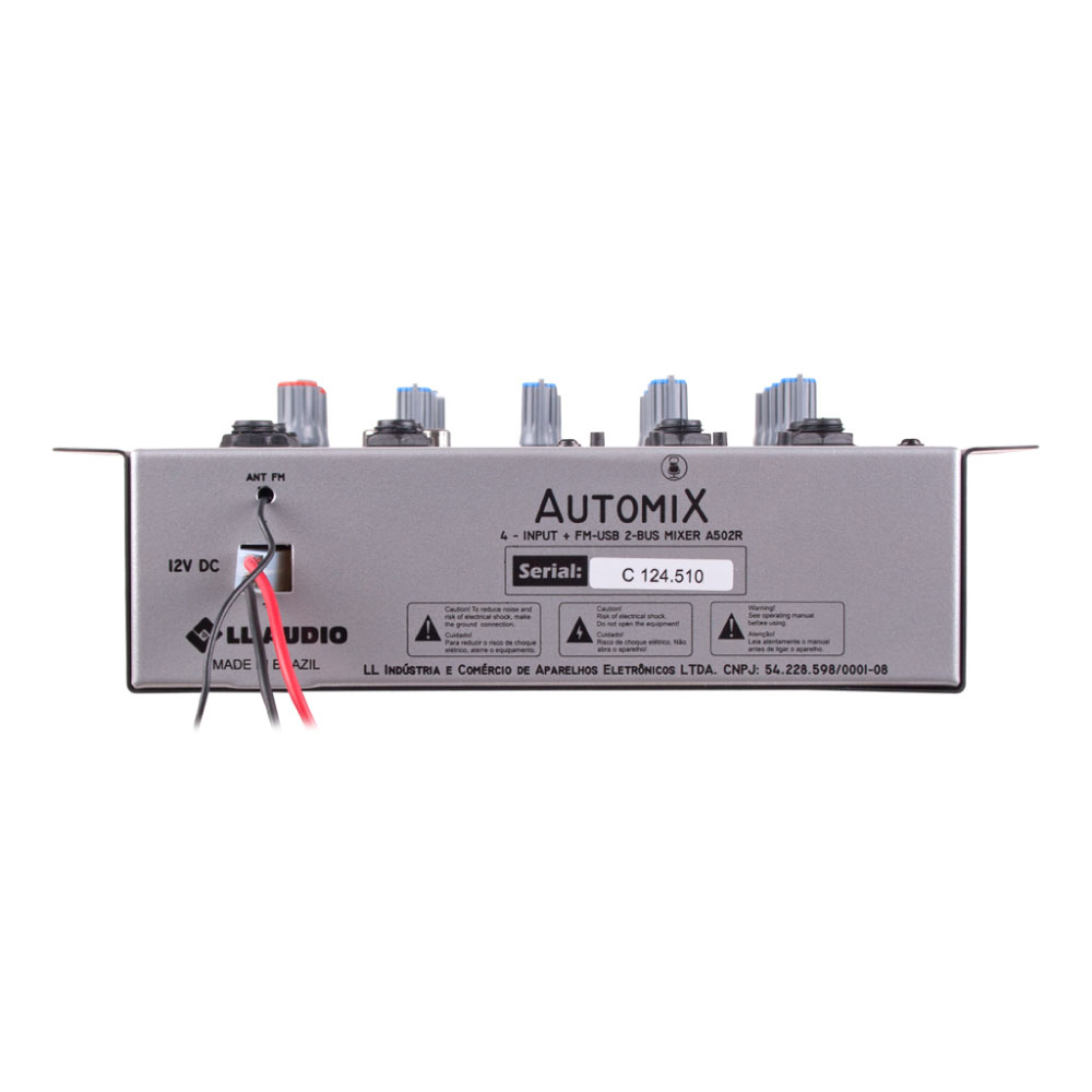 Mesa De Som Mixer Automix Ll Audio A502r Bt 4 Canais 12v