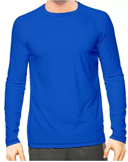 Camisetas Térmicas Manga Longa - Azul Roial - PROGNE