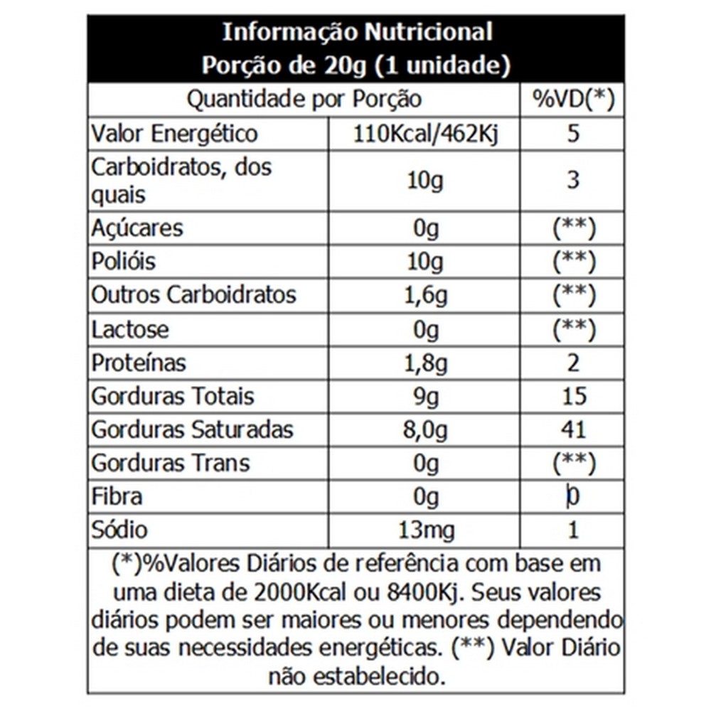 Bombom Chocolate Branco e Avelã (200g) - Com Whey Protein Zero Lactose - Haoma