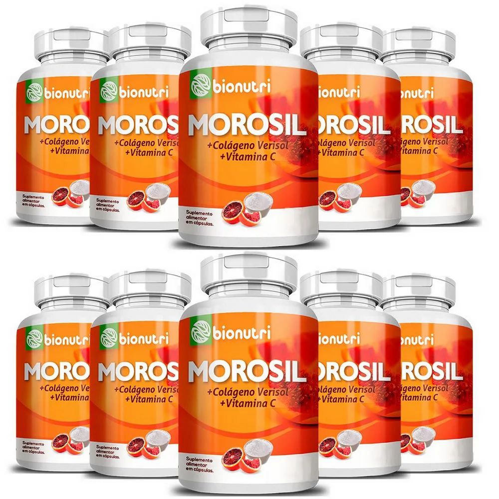 Kit 10x Morosil + Colágeno Verisol + Vitamina C - (60 Capsulas cada) - Bionutri