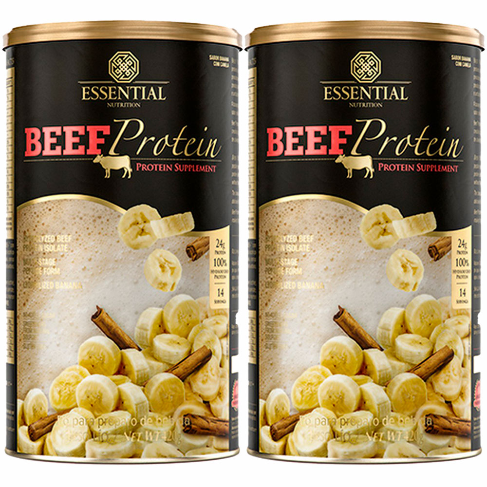 Kit 2x Beef protein Banana com Canela - (420g cada) - Essential Nutrition