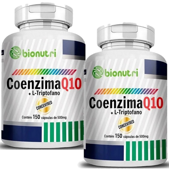 Kit 2x Coenzima Q10 + L-Triptofano - (150 Capsulas cada) - Bionutri