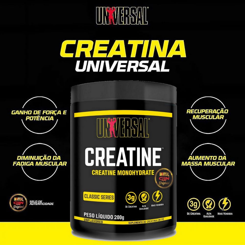 Kit 2x Creatina 100% Pura - 200g - Universal Nutrition