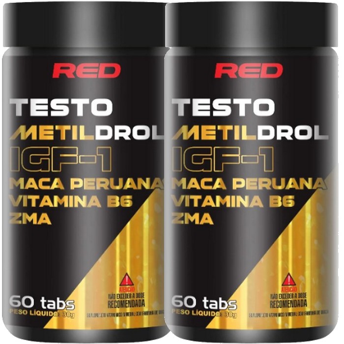 Kit 2x Metildrol Testo IGF-1 60 Tabs - Red Series