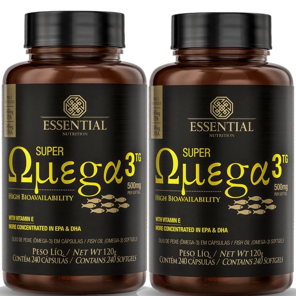Kit 2x Super Omega 3 TG (240 caps) 500mg - Essential Nutrition