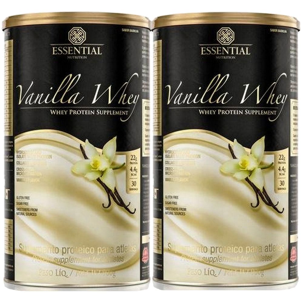 Kit 2x Vanilla Whey (900g cada) - Essential Nutrition