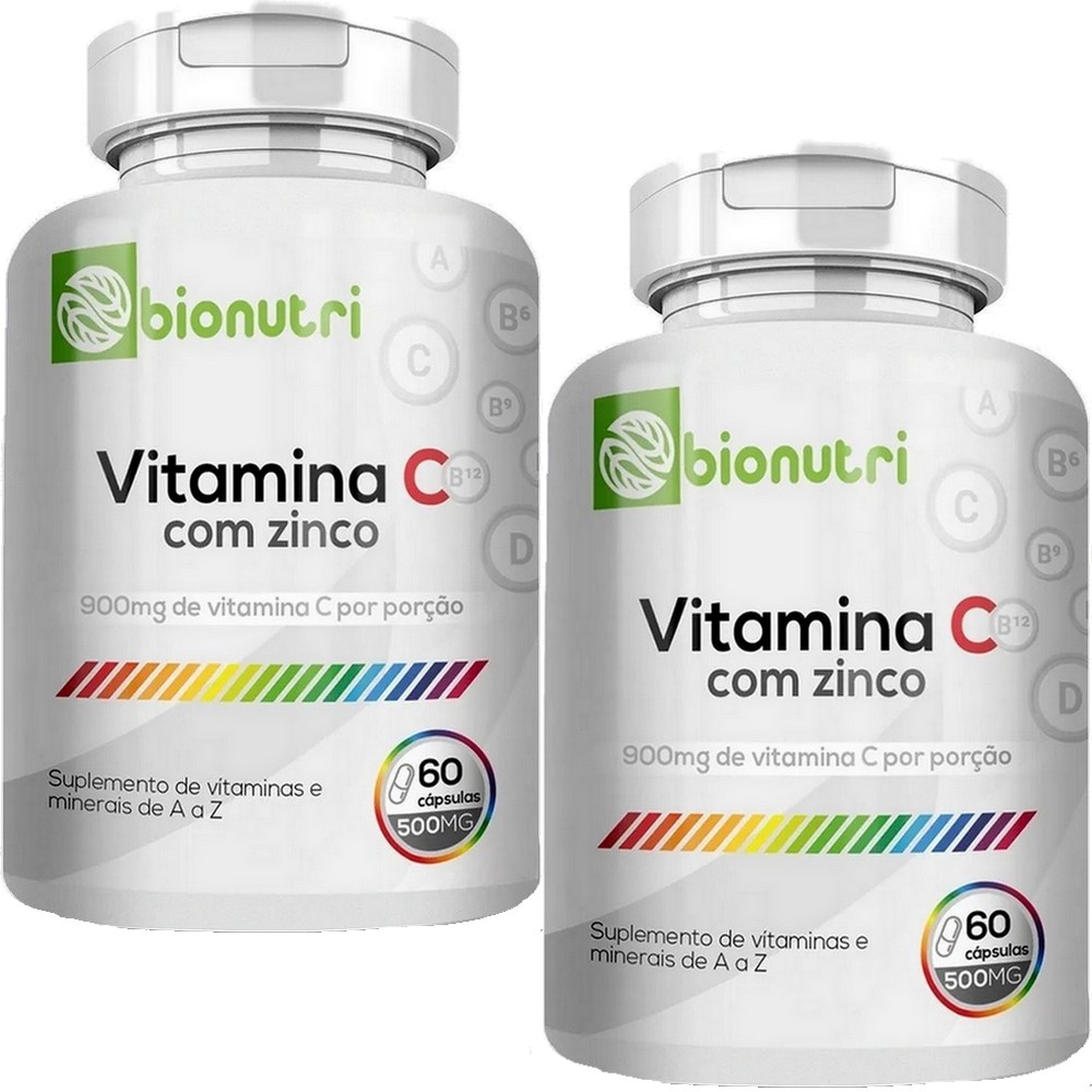 Kit 2x Vitamina C com Zinco - (60 Capsulas cada) - Bionutri