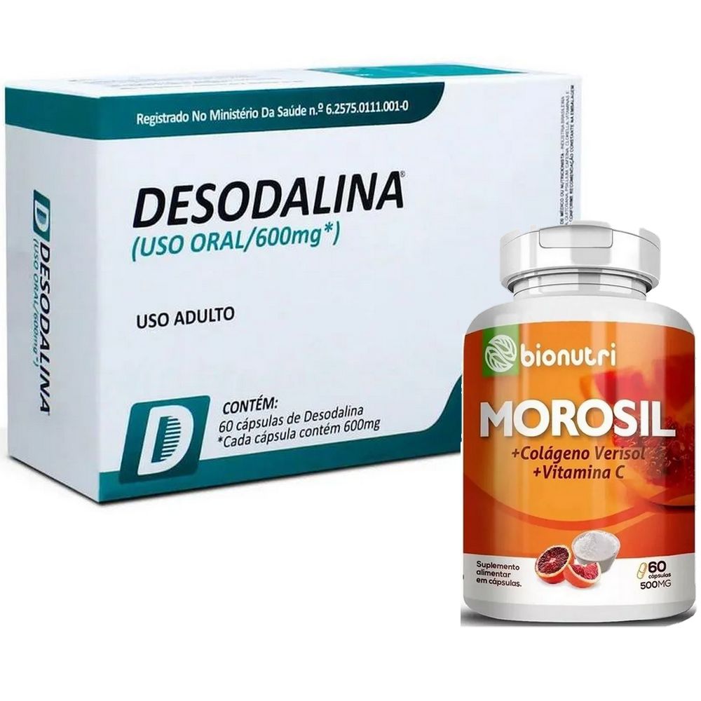 Kit Morosil Colageno Verisol - (60 caps) - Bionutri + Desodalina - (60 caps) - Sanibras
