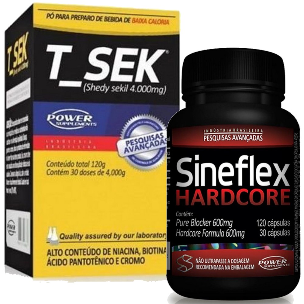 Kit Sineflex  HardCore (150 caps) + T_Sek (120g) - Power Supplements