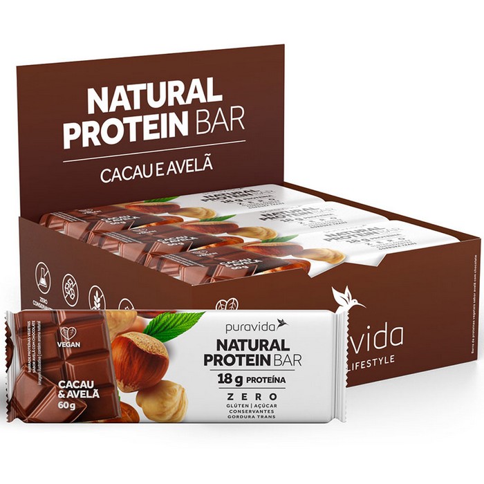 Natural Protein Bar (Caixa Com 12 Unidades) - Pura Vida