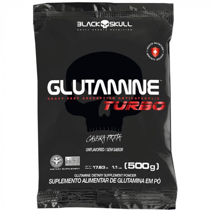 Refil Glutamina Turbo 500g - Black Skull