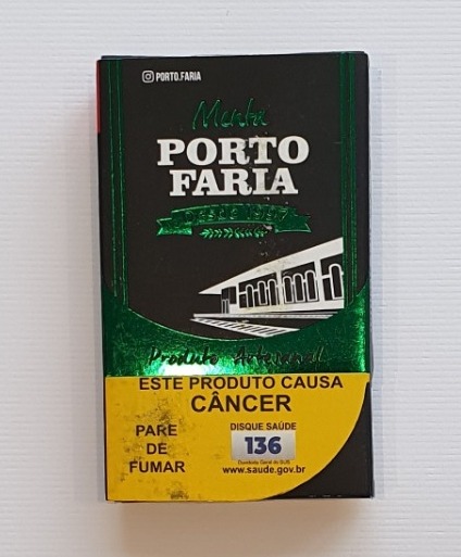 Palheiro Porto Faria mentolado com piteira - Caixa com 20 unidades