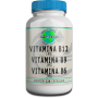 Vitamina B12 1Mg + Vitamina B9 1Mg + Vitamina B6 2Mg - 120 Cápsulas