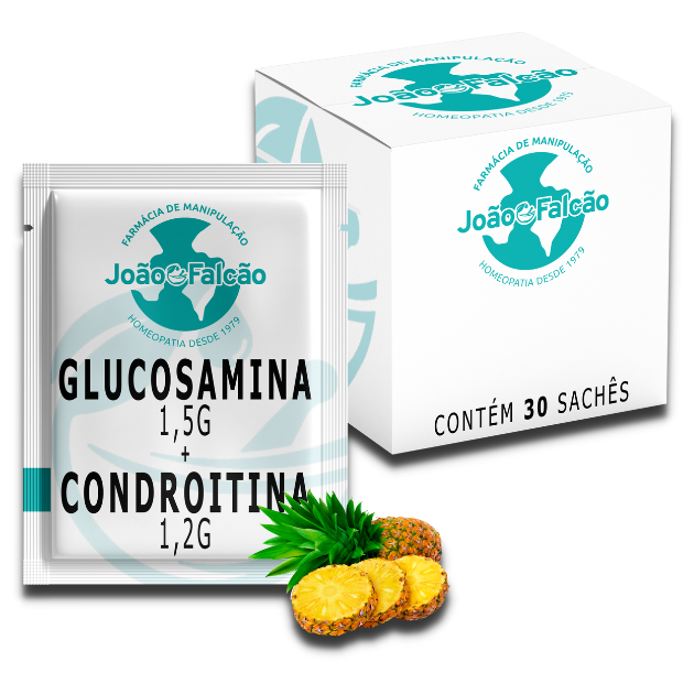 Glucosamina 1,5G + Condroitina 1,2G - Sabor Abacaxi - 30 Sachês