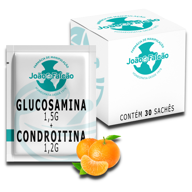 Glucosamina 1,5G + Condroitina 1,2G - Sabor Tangerina - 30 Sachês